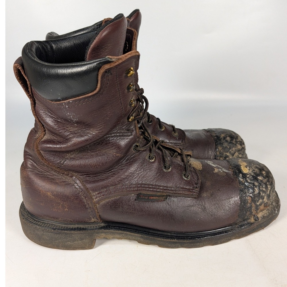 Red Wing 2408 Mens 12 D Steel Toe 8 Inch Work Boots Brown Leather Made in USA